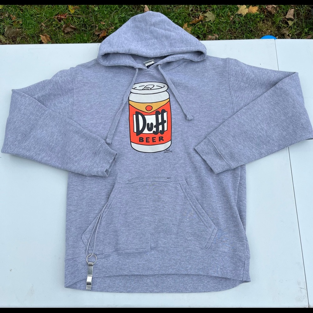 Simpsons Duff Beer Hoodie w/ bottle opener and cozy